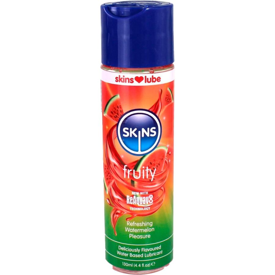 SKINS - LUBRIFICANTE À BASE DE ÁGUA COM SABOR DE MELANCIA 130 ML