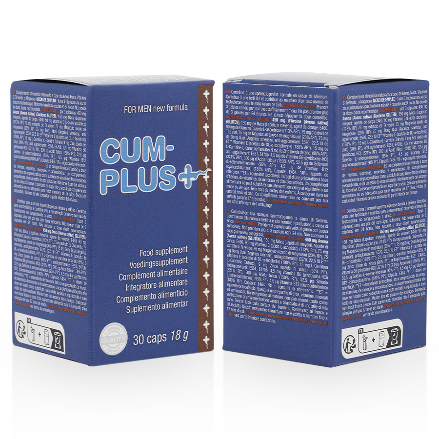 Cum Plus – Suplemento alimentar para a qualidade do esperma e o bem-estar masculino.