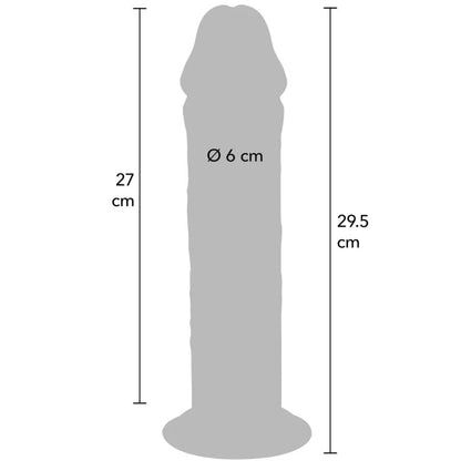 GET REAL - PÊNIS DE TPE DELUXE DE DUPLA DENSIDADE E ESPESSURA, 29,5 CM