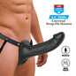 PRETTY LOVE - LONDON UNIVERSAL HARNESS COM DILDO DE SILICONE PRETO 16,8 CM