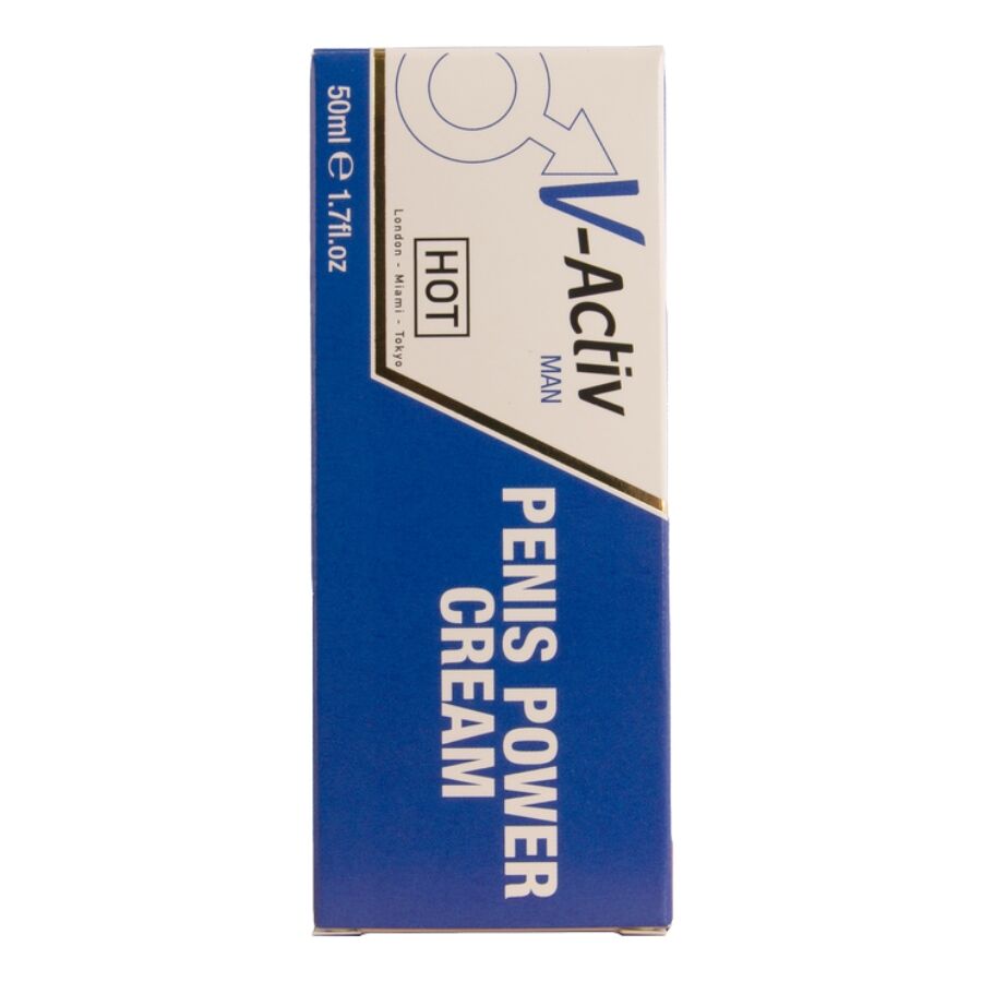 HOT - CREME PARA POTÊNCIA PENIANA V-ACTIV PARA HOMENS 50 ML