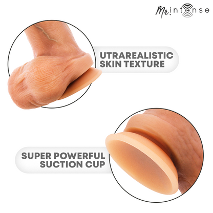 MR INTENSE - BRUCE M DILDO DE SILICONE COM TESTÍCULOS 20 CM -Ø- 4,5 CM