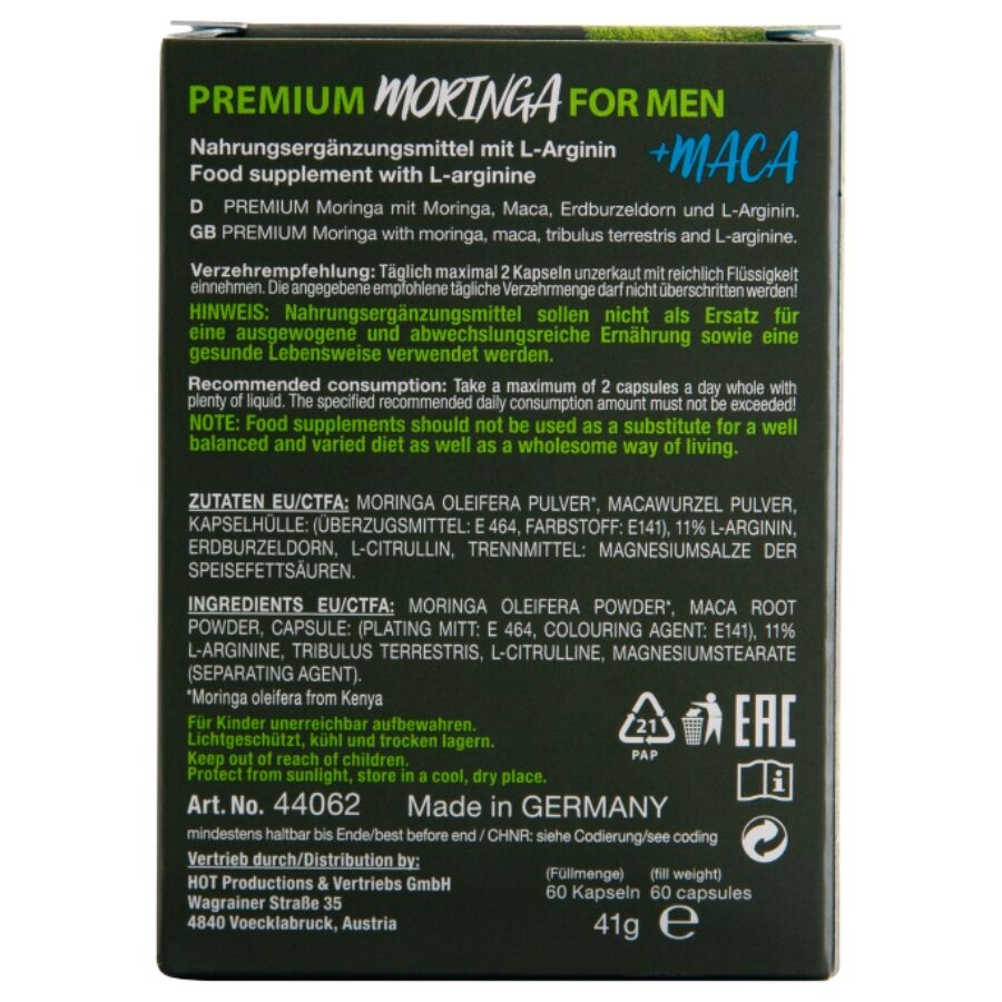 HOT - MORINGA BONÉS PARA HOMENS 60 UNIDADES