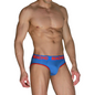 MACHO - MCH005 SLIP CLÁSSICO AZUL + VERMELHO L