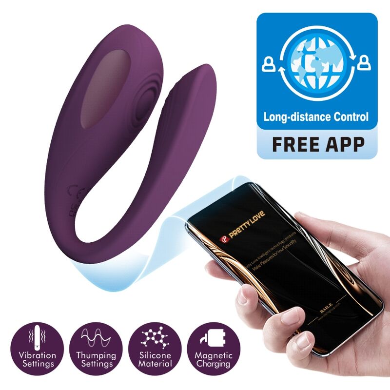 PRETTY LOVE - AARI MASSAJADOR DE CLÍTORIS ROXO APLICAÇÃO GRATUITA