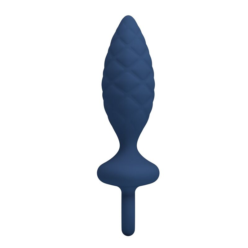 MR PLAY - PLUG ANAL TEXTURIZADO COM ANEL AZUL M