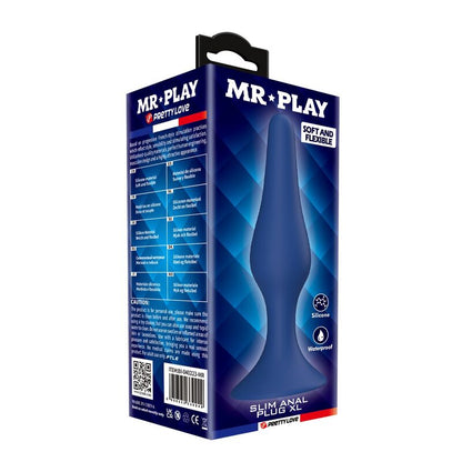 MR PLAY - PLUG ANAL DE SILICONE CÔNICO AZUL XL