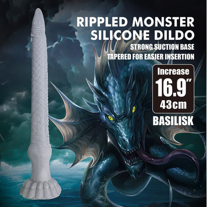 POWER MONSTERS - DILDO DE SILICONE BASILISK FANTASY 43 CM Ø 5 CM