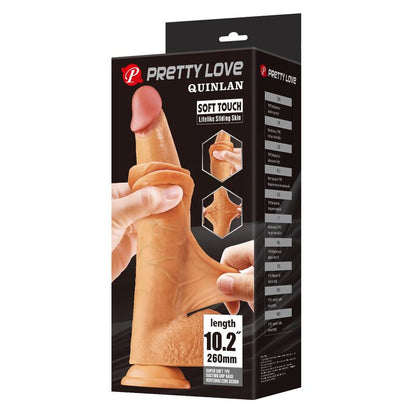 PRETTY LOVE - DILDO REALISTA QUINLAN 26 CM Ø 5,5 CM NATURAL