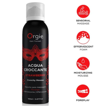 ORGIE - ACQUA CROCCANTE MOUSSE DE MASSAGEM CROCANTE DE MORANGO 150 ML