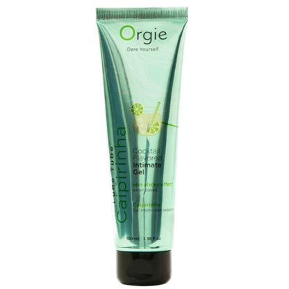 ORGIE - LUBRIFICANTE EM TUBO COQUETEL CAIPIRINHA GEL ÍNTIMO À BASE DE ÁGUA BEIJÁVEL 100 ML