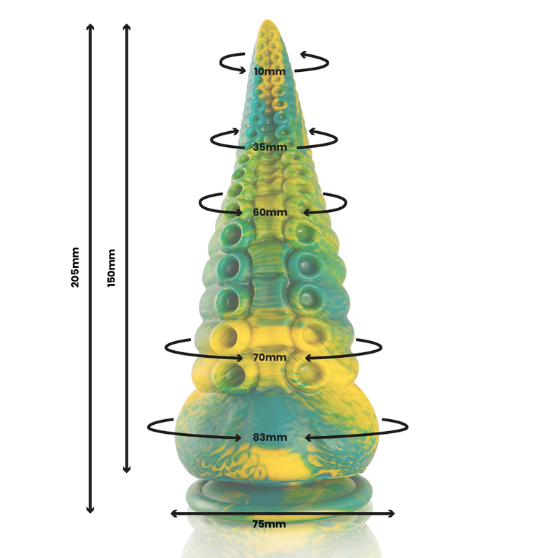 EPIC - DILDO COM TENTÁCULOS VERDES DE CETUS - TAMANHO GRANDE