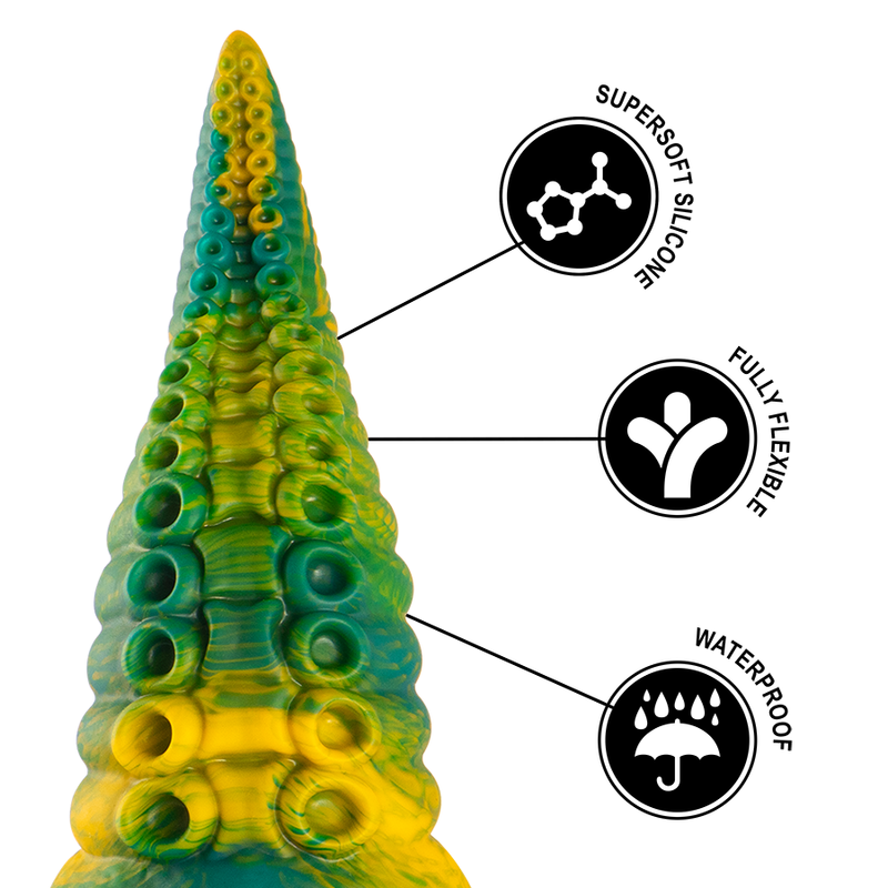 EPIC - DILDO COM TENTÁCULOS VERDES DE CETUS - TAMANHO GRANDE