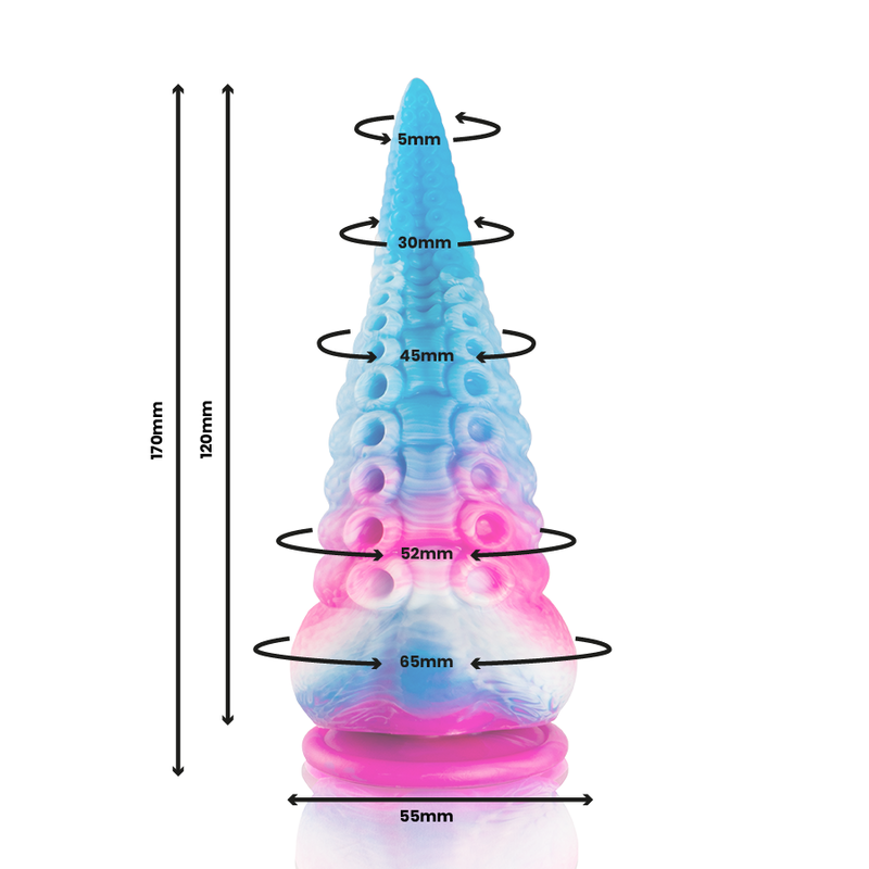 EPIC - PHORCYS DILDO COM TENTÁCULOS AZUIS TAMANHO PEQUENO