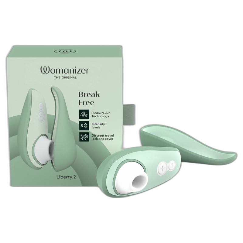 WOMANIZER - LIBERTY 2 ESTIMULADOR DE CLITÓRIS E SUCÇÃO VERDE CLARO