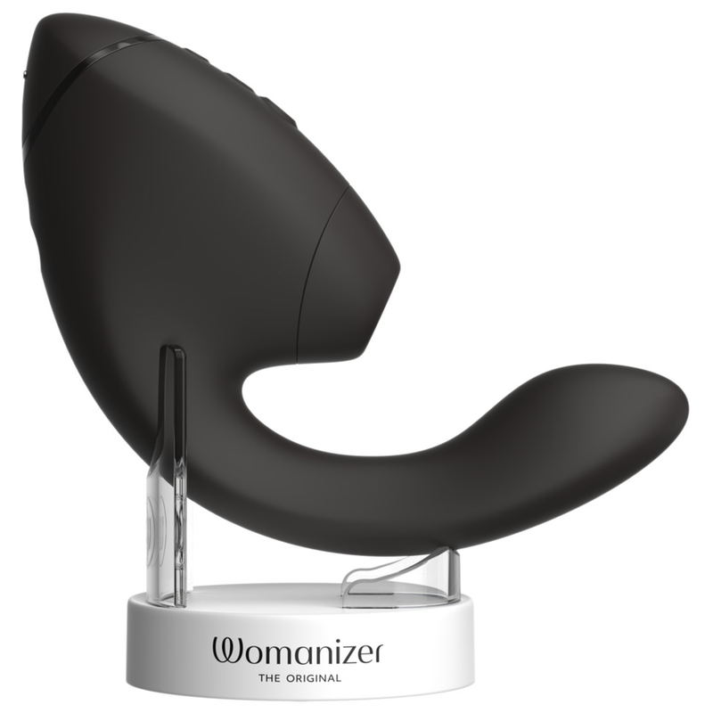 WOMANIZER - DUO NEXT ESTIMULADOR DUPLO DE CLITOR E PONTO G PRETO