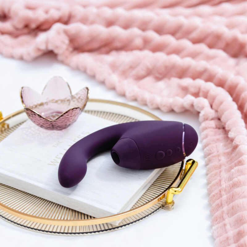 WOMANIZER - DUO NEXT ESTIMULADOR DUPLO DE CLITOR E PONTO G PRETO