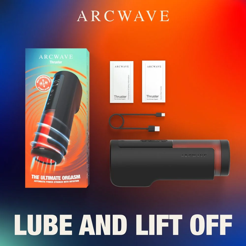 ARCWAVE - THRUSTER STROKER MASCULINO AUTOMÁTICO COM MOVIMENTO DE IMPULSO, ROTAÇÃO E CONTROLO
