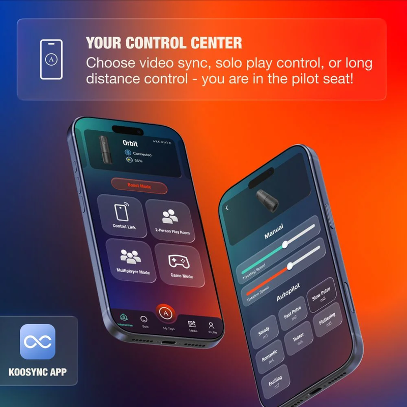 ARCWAVE - ORBIT MASTURBADOR MASCULINO ROTATIVO 360° COM CONTROLO POR APLICAÇÃO PRETO