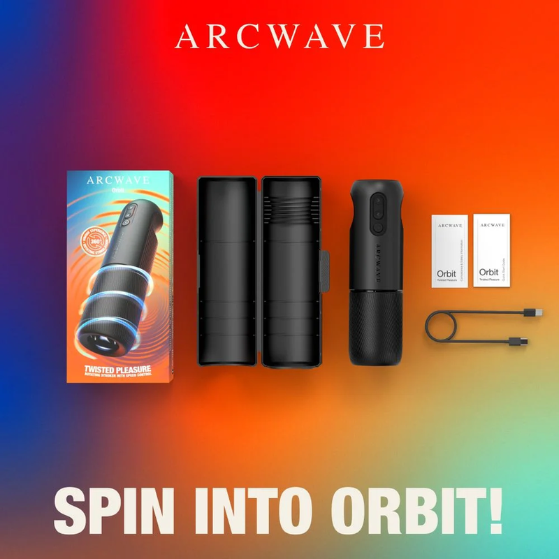 ARCWAVE - ORBIT MASTURBADOR MASCULINO ROTATIVO 360° COM CONTROLO POR APLICAÇÃO PRETO