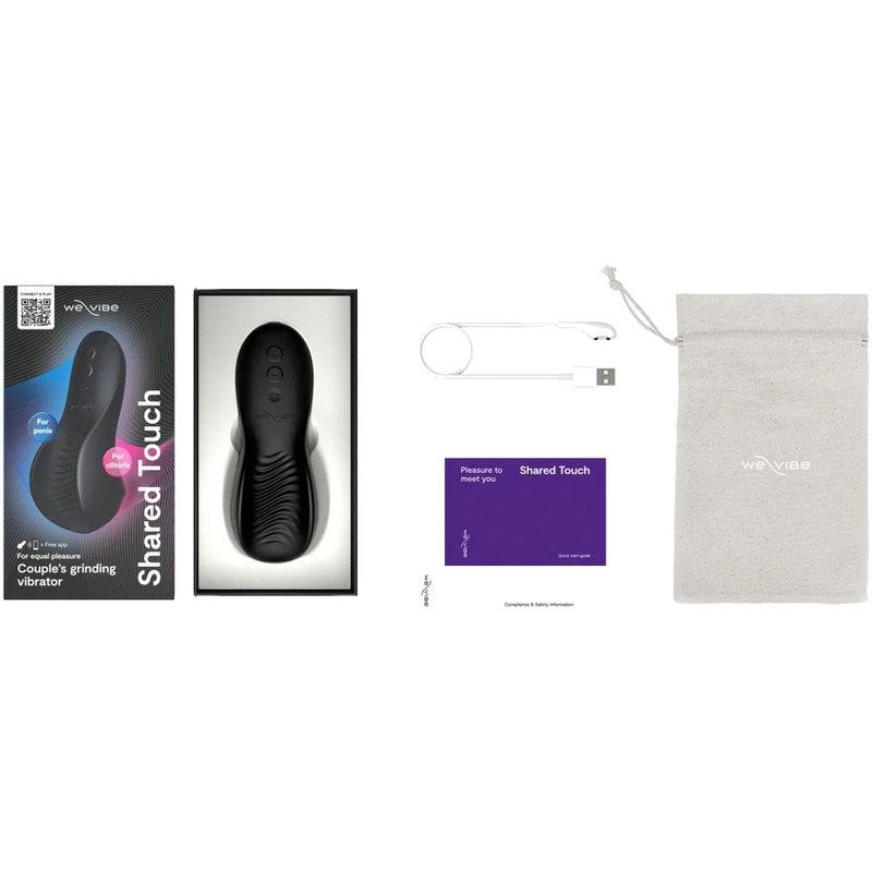 WE-VIBE - SHARED TOUCH VIBRADOR DUPLO PARA CASAIS PRETO