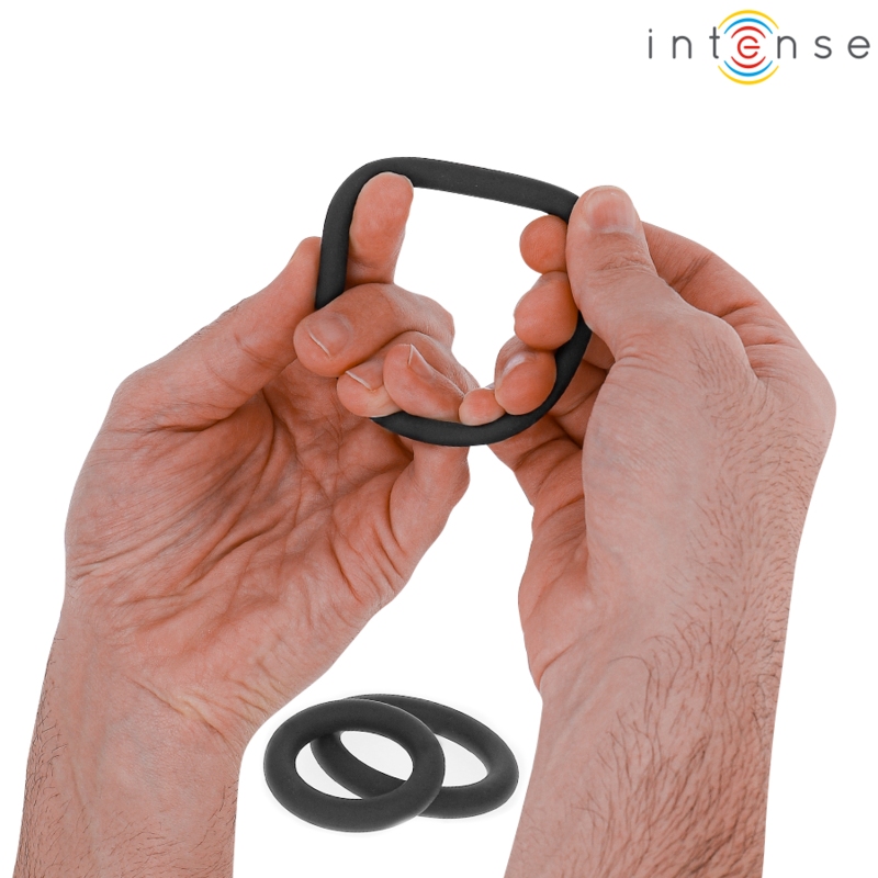 INTENSE - HUGH 3 ANÉIS DE SILICONE BÁSICOS PRETOS - Image 3