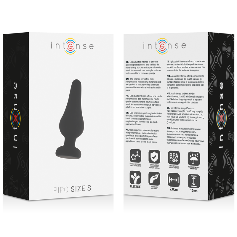 INTENSE - PLUG ANAL PIPO S SILICONE PRETO 9,8 CM - Image 4