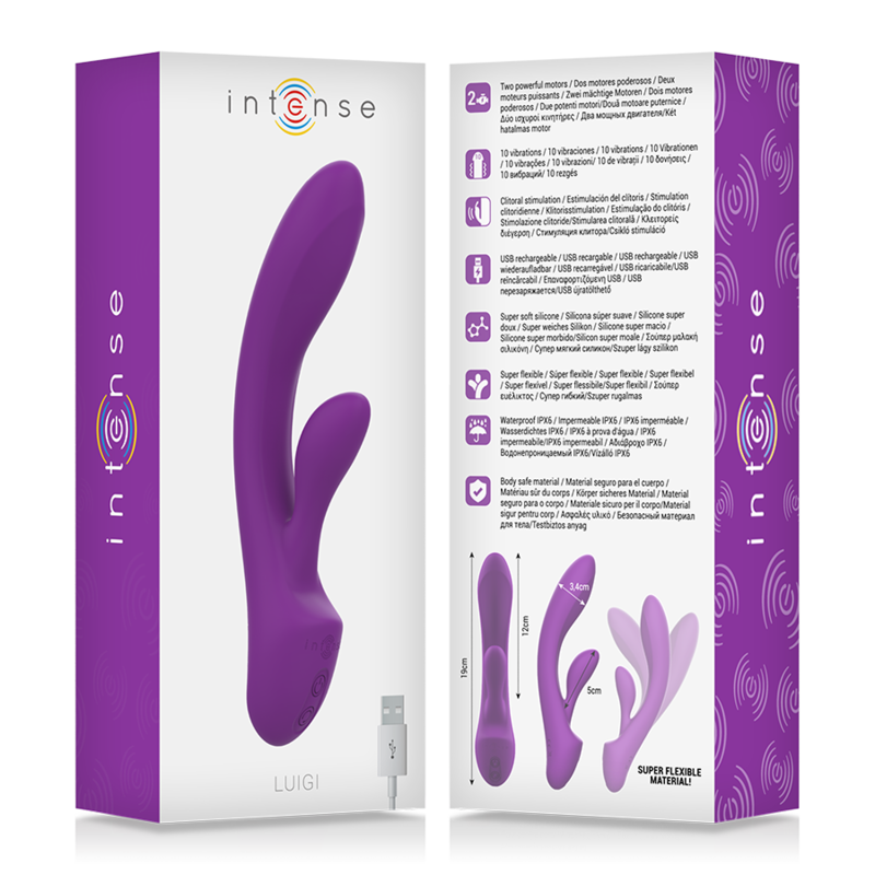INTENSE - VIBRADOR LUIGI COELHO SILICONE LÍQUIDO ROXO - Image 5