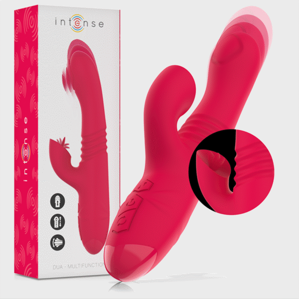 INTENSE - VIBRADOR UP & DOWN RECARREGVEL DUA MULTIFUNO COM LÍNGUA VERMELHA