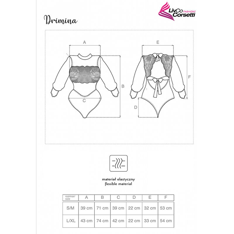 LIVCO CORSETTI FASHION - DRIMINA LC90690 BODY AZUL MARINHO S/M - Image 2