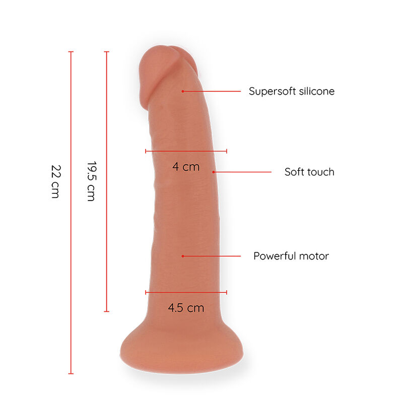 ONINDER - GRANDE VIBRADOR BOGOTÁ DILDO 9 VELOCIDADES NATURAL 22 CM -O- 4,5 CM - APLICATIVO GRATUITO - Image 3
