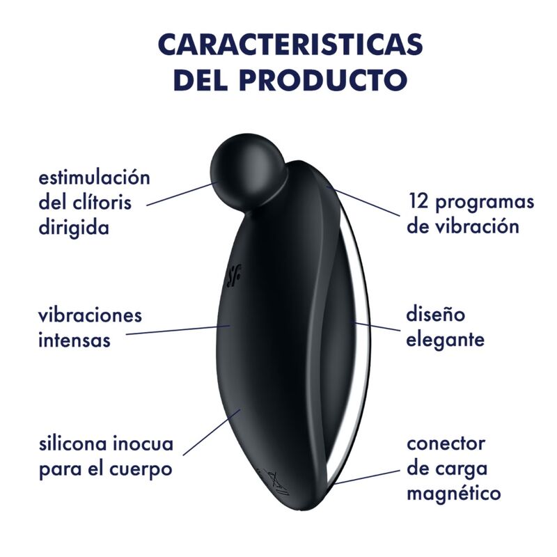 SATISFYER - SPOT ON 2 VIBRADOR LAY-ON PRETO - Image 2