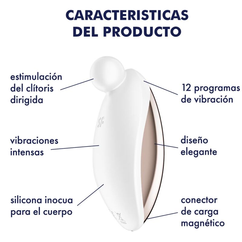 SATISFYER - SPOT ON 2 VIBRADOR LAY-ON BRANCO - Image 3