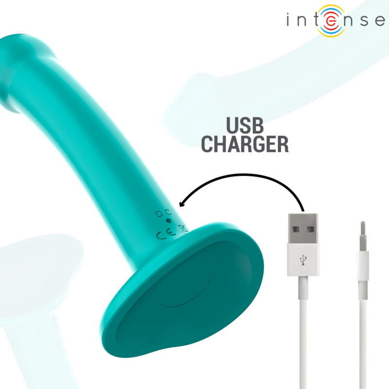 INTENSE - KATIE VIBRADOR COM VENTOSA 10 VIBRAÇÕES AZUL CONTROLE REMOTO - Image 5