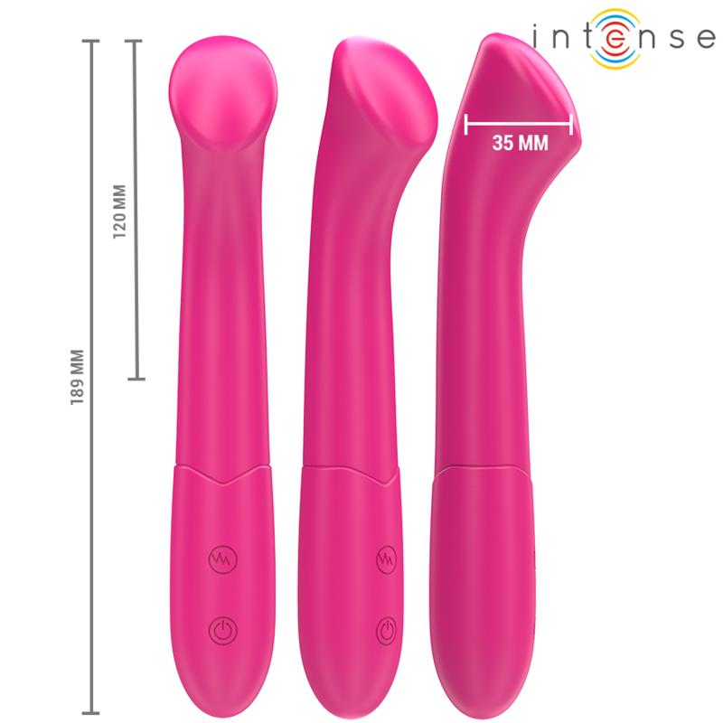 INTENSE - PATY VIBRADOR 19 CM FLEXÍVEL 10 VIBRAÇÕES MODELO 2 ROSA - Image 4