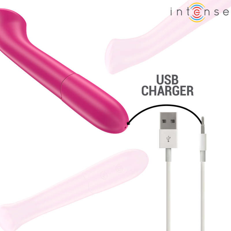 INTENSE - PATY VIBRADOR 19 CM FLEXÍVEL 10 VIBRAÇÕES MODELO 2 ROSA - Image 5