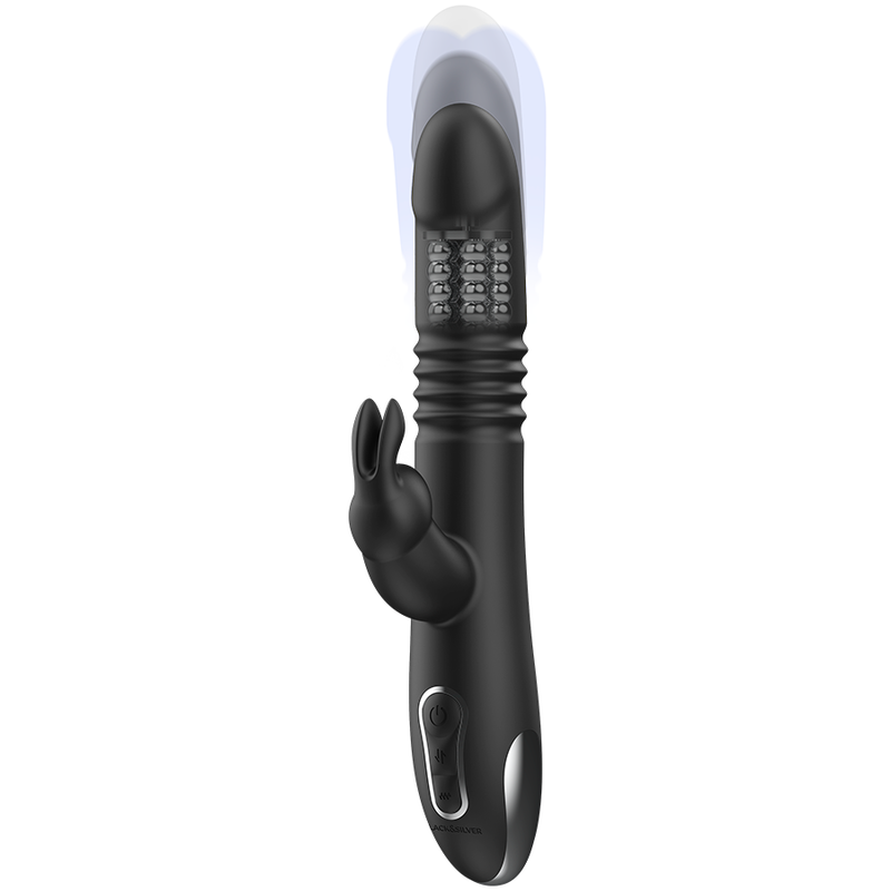 BLACK&SILVER - KENJI VIBRADOR RABBIT UP & DOWN + CONTROLO REMOTO WATCHME - Image 3