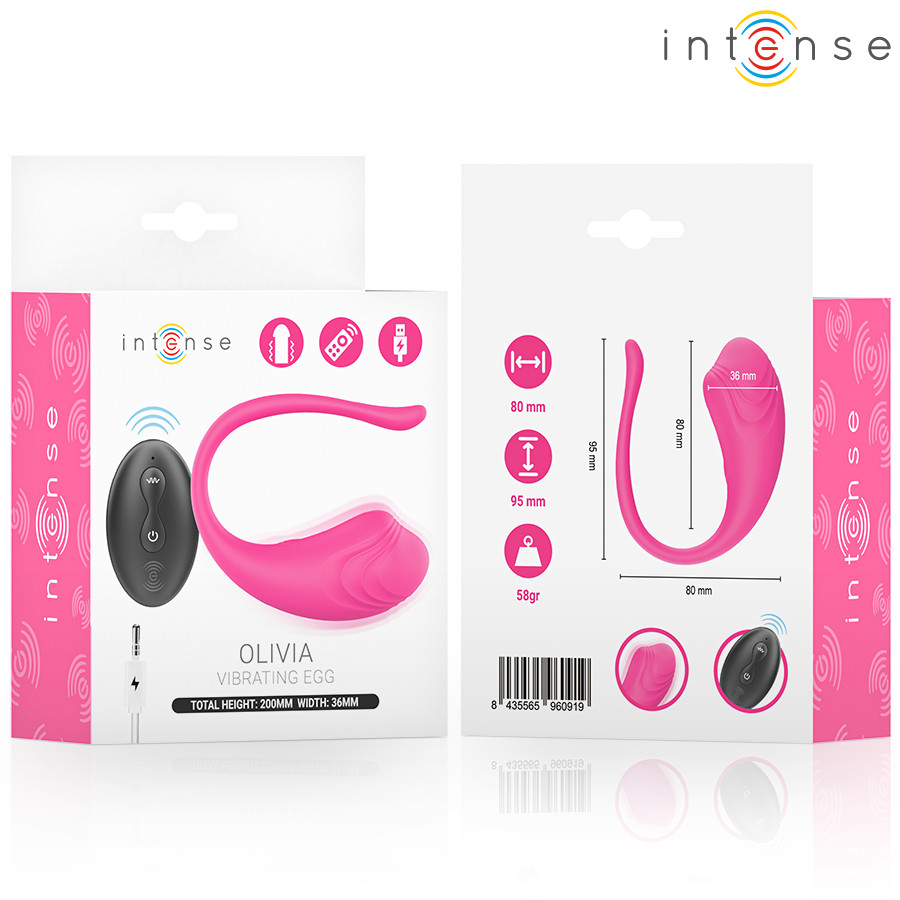 INTENSE - OVO VIBRATÓRIO ROSA OLIVIA COM CONTROLE REMOTO - Image 4